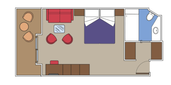Čtyřlůžkové Apartmá Deluxe Suite (YC1), plánek - MSC Virtuosa