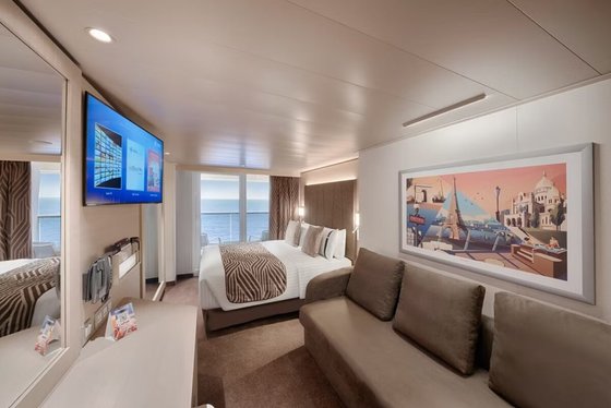 Kajuta Deluxe s balkónom s obmedzeným výhľadom – MSC World America