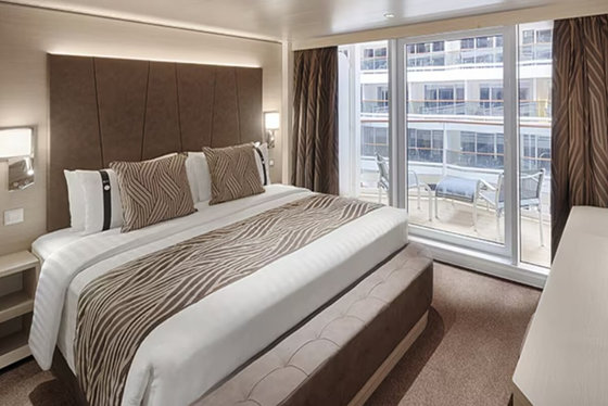 Kajuta Deluxe s balkónom s výhľadom na promenádu – MSC World Atlantic