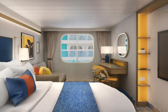 Kajuty s výhľadom na štvrť Surfside (T5) – Legend of the Seas