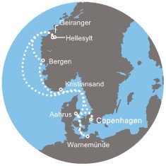 Nemecko, Dánsko, Nórsko z Kodaně na lodi Costa Favolosa