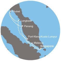 Singapur, , Malajzia, Thajsko na lodi Costa Fortuna