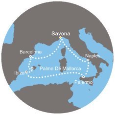 Taliansko, Španielsko zo Savony na lodi Costa Fascinosa