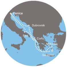 Taliansko, Grécko, Chorvátsko z Benátok na lodi Costa Deliziosa