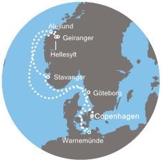 Nemecko, Dánsko, Nórsko, Švédsko z Kodaně na lodi Costa Favolosa