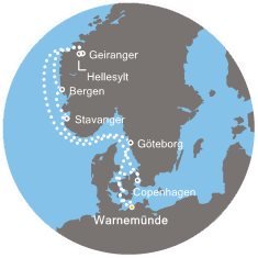 Nemecko, Dánsko, Nórsko, Švédsko z Warnemünde na lodi Costa Favolosa