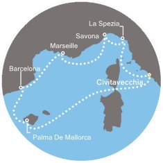 Taliansko, Francúzsko, Španielsko z Civitavechie na lodi Costa Fortuna