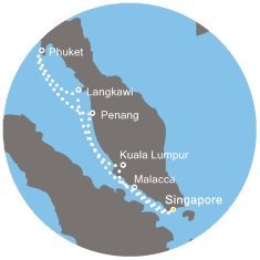 Singapur, Malajzia, Thajsko na lodi Costa Fortuna