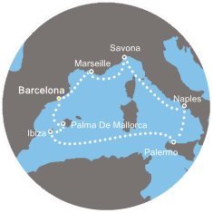 Francúzsko, Taliansko, Španielsko z Barcelony na lodi Costa Fascinosa