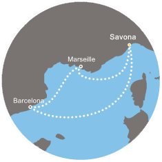 Taliansko, Francúzsko, Španielsko zo Savony na lodi Costa Fascinosa