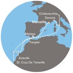 Taliansko, Francúzsko, Španielsko, Maroko z Marseille na lodi Costa Pacifica