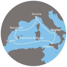 Taliansko, Španielsko z Neapolu na lodi Costa Fascinosa