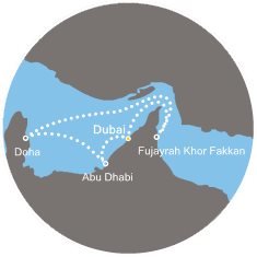 Spojené arabské emiráty, Katar z Dubaja na lodi Costa Diadema