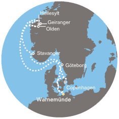 Nemecko, Dánsko, Nórsko, Švédsko z Warnemünde na lodi Costa Favolosa