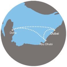 Spojené arabské emiráty, Katar z Dubaja na lodi Costa Diadema