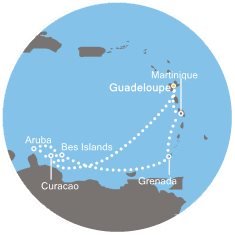Guadeloupe, Curacao, Aruba, Bonaire, Grenada, Martinik z Pointe-à-Pitre na lodi Costa Favolosa