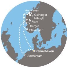 Holandsko, Nórsko, Nemecko na lodi Costa Fortuna