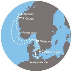 Dánsko, Nórsko, Švédsko, Nemecko z Kodaně na lodi Costa Fascinosa