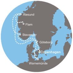 Dánsko, Nórsko, Švédsko, Nemecko z Kodaně na lodi Costa Fascinosa