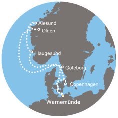 Nemecko, Dánsko, Nórsko, Švédsko z Warnemünde na lodi Costa Fascinosa