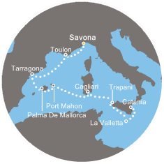 Taliansko, Francúzsko, Španielsko, Portugalsko, Holandsko zo Savony na lodi Costa Favolosa