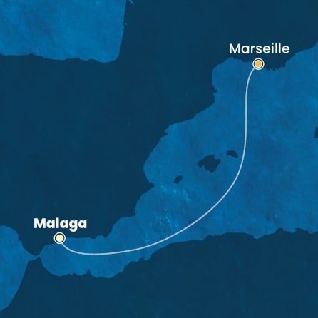 Španielsko, Francúzsko z Málagy na lodi Costa Pacifica