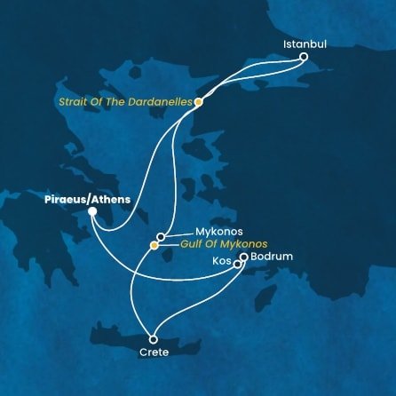 Grécko, , Turecko z Pireusu na lodi Costa Fortuna