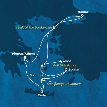 Grécko, , Turecko z Pireusu na lodi Costa Fortuna