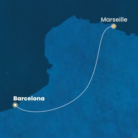 Španielsko, Francúzsko z Barcelony na lodi Costa Favolosa