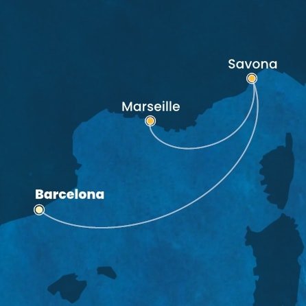 Španielsko, Taliansko, Francúzsko z Barcelony na lodi Costa Fascinosa
