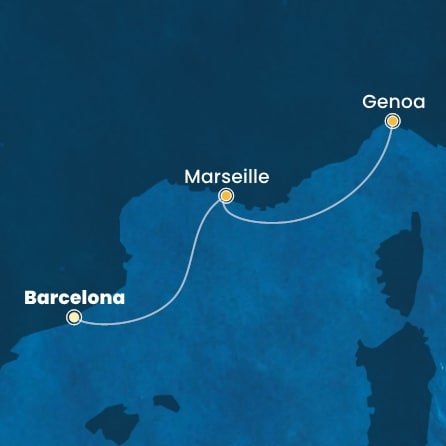 Španielsko, Francúzsko, Taliansko z Barcelony na lodi Costa Favolosa