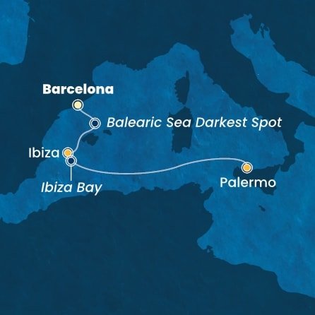 Španielsko, Taliansko z Barcelony na lodi Costa Toscana