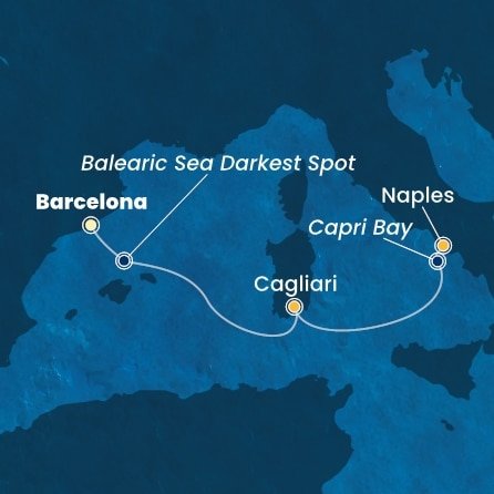 Španielsko, Taliansko z Barcelony na lodi Costa Smeralda