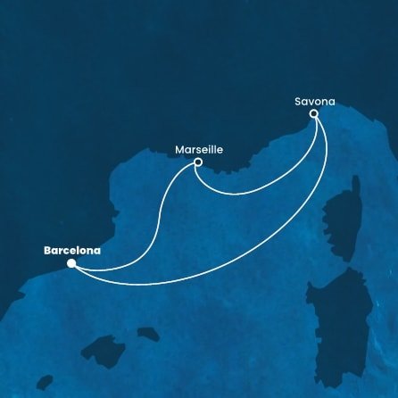 Španielsko, Francúzsko, Taliansko z Barcelony na lodi Costa Pacifica