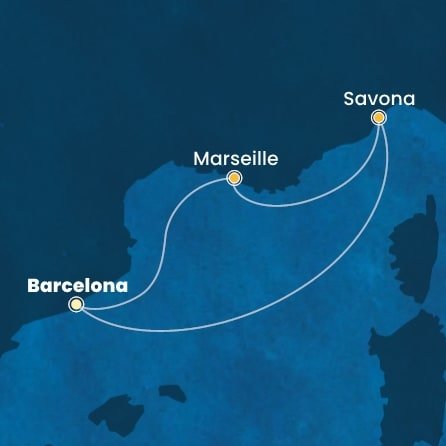 Španielsko, Francúzsko, Taliansko z Barcelony na lodi Costa Fascinosa
