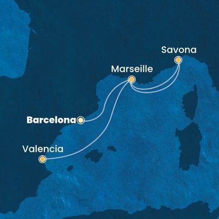 Španielsko, Francúzsko, Taliansko z Barcelony na lodi Costa Pacifica