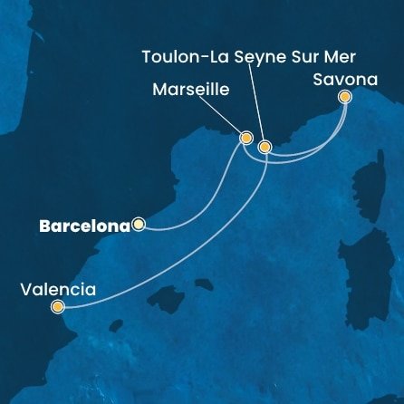 Španielsko, Francúzsko, Taliansko z Barcelony na lodi Costa Pacifica