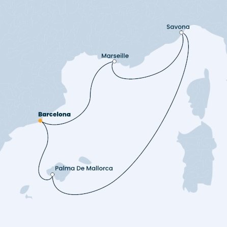 Španielsko, Francúzsko, Taliansko z Barcelony na lodi Costa Fascinosa