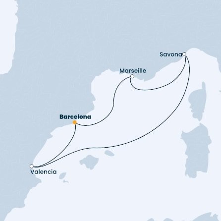 Španielsko, Francúzsko, Taliansko z Barcelony na lodi Costa Pacifica