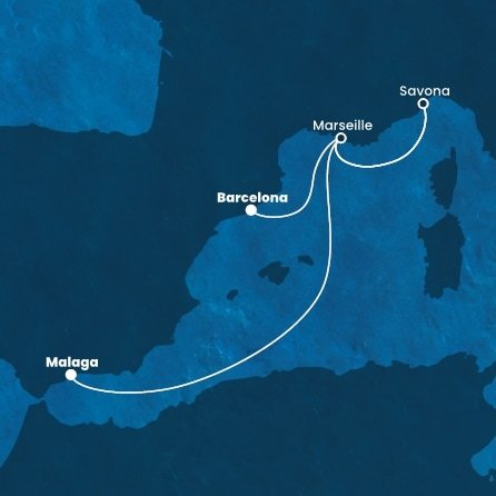 Španielsko, Francúzsko, Taliansko z Barcelony na lodi Costa Favolosa