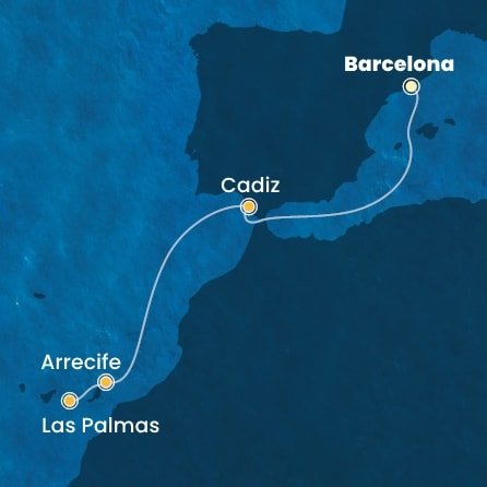 Španielsko z Barcelony na lodi Costa Pacifica