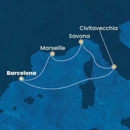 Španielsko, Taliansko, Francúzsko z Barcelony na lodi Costa Smeralda Španielsko, Taliansko, Francúzsko z Barcelony na lodi Costa Smeralda
