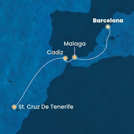Španielsko z Barcelony na lodi Costa Smeralda