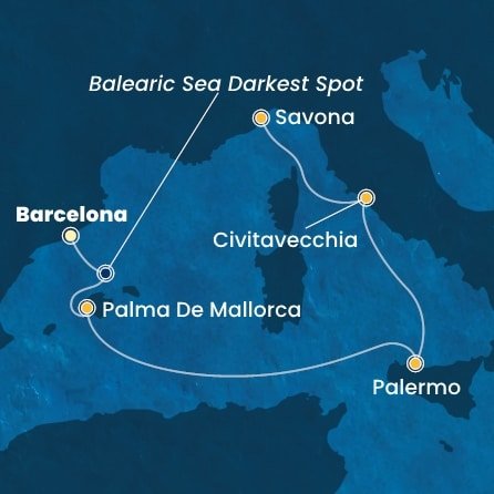 Španielsko, Taliansko z Barcelony na lodi Costa Smeralda Španielsko, Taliansko z Barcelony na lodi Costa Smeralda