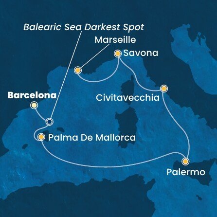 Španielsko, Taliansko, Francúzsko z Barcelony na lodi Costa Smeralda Španielsko, Taliansko, Francúzsko z Barcelony na lodi Costa Smeralda