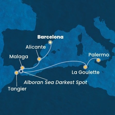Španielsko, Maroko, Tunisko, Taliansko z Barcelony na lodi Costa Toscana Španielsko, Maroko, Tunisko, Taliansko z Barcelony na lodi Costa Toscana