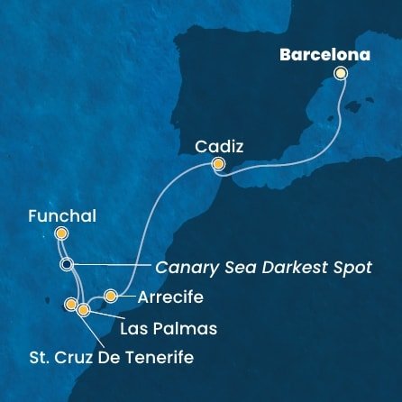 Španielsko, Madeira z Barcelony na lodi Costa Pacifica