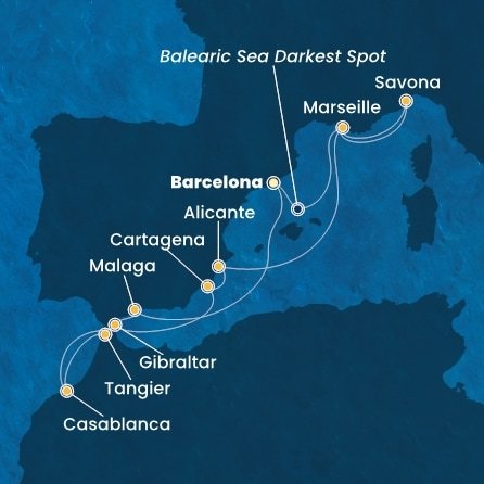 Španielsko, Maroko, Gibraltár, Francúzsko, Taliansko z Barcelony na lodi Costa Pacifica