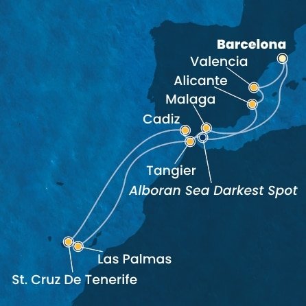 Španielsko, Maroko z Barcelony na lodi Costa Toscana