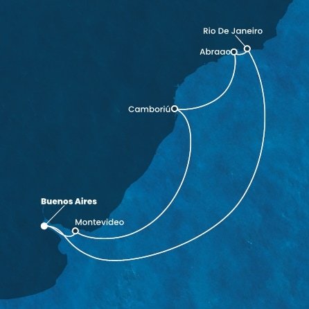 Argentína, Brazília, Uruguaj z Buenos Aires na lodi Costa Favolosa